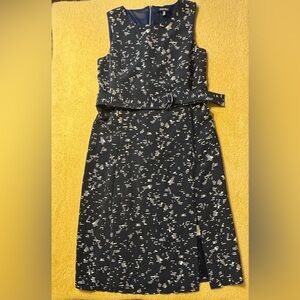 Ellen Tracy Black and White Midi Dress